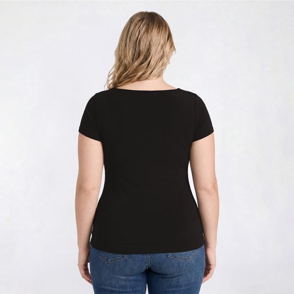 Juniors Plus Derek Heart Square Neck Double Layer Top alternate view